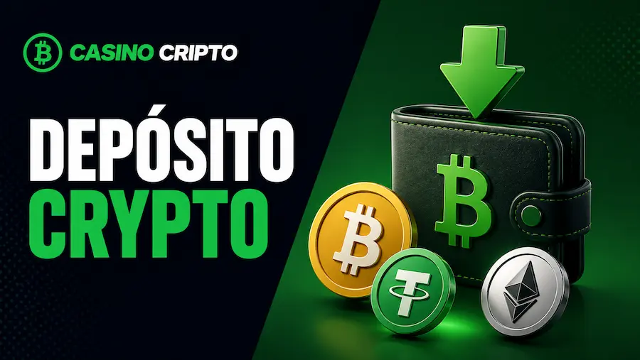 Depósito en un casino cripto con Bitcoin, Ethereum, USDT y Solana