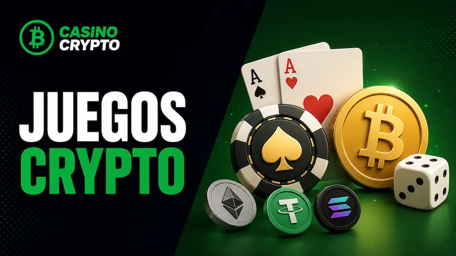 Juegos en un casino cripto con criptomonedas y elementos de juego digital